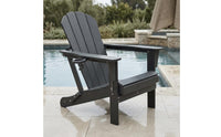 Folding Adirondack Chair Cup Holder Foldable Patio Lounge Chair Garden Furniture Wide Armrests Wood-Grain for Backyard