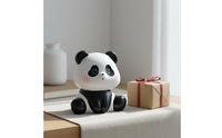 Miniature Size Cute Panda Figurine Detailed Craftsmanship Resin Panda Ornament Creative Styling House Decoration for Children, Students, Car Dashboard, Desktop, Bookshelf