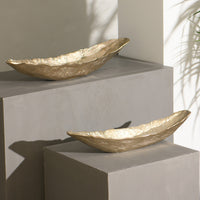 Modern European Light Luxury Gold Hammered Long Tray for Living Room Entryway