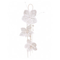 Lace Floral Hanging Ornament Lightweight Hanging Decoration with Pearls Elegant Pearl Garland Ornament for Florists