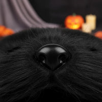 Vixen Tail Paw Gloves Mask Halloween Furry Vixen Mask Tail Gloves Set Soft To