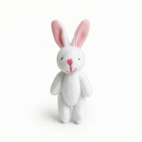 Small Stuffed Bunny with Hanging Cord Mini Bunny Keychain Pendant Embroidered Stuffed Pendant Cute for Keys
