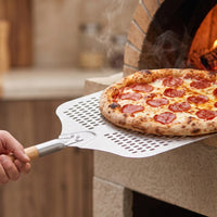 Pizza Peel with Wooden Handle Perforated Pizza Peel Detachable for Kitchen