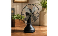Decorative Fan with Wooden Compact for Desk, Decorators, Collectors