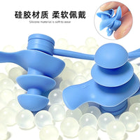 Spiral Silicone Swimming Ear Plugs with Lanyard for Adults and Children