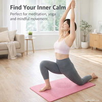 Home Gym Exercise Mat for Fitness, Non-Slip Workout Mat, Pilates Mat with Alignment, Thick Exercise Cushion, TPE Fitness Pad