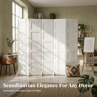 Foldable Design Folding Room Divider Movable Folding Panel Divider Freestanding Privacy Screen Portable for Away Fromice Workers, Homeowners, Content Creators, Studio Apartment, Bedroom, Exhibition Hall, Storage-Friendly