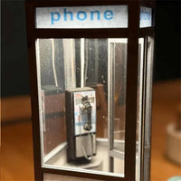 Phone Booth Lamp Nostalgic Enchantment Vintage Telephone Booth Light Vintage Phone Box Lamp Small Size Decorative Lighting