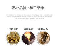 创意黄铜实心铜大象小号吉祥福象手把件居家装饰茶宠桌面摆件批发