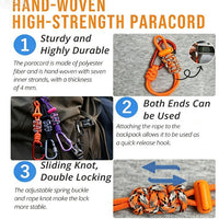2-Pack Water Bottle Strap with Buckle, Adjustable Hand Strap for Backpacks and Belts