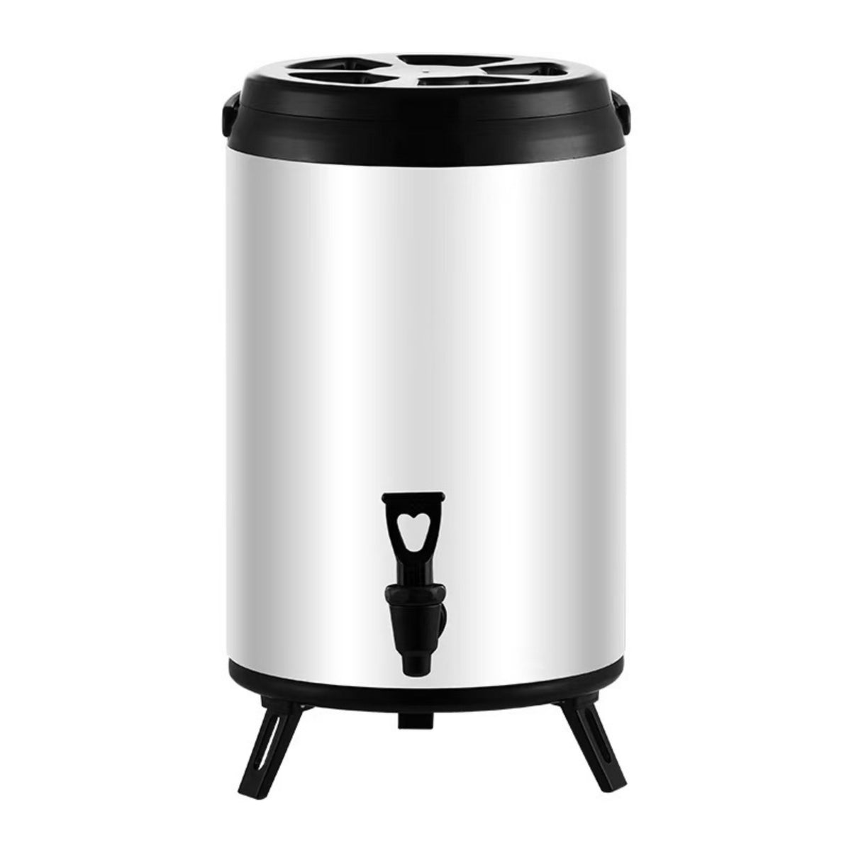 Insulated Beverage Dispenser Stainless Steel Drink Dispenser with Legs Hot and Cold Beverage Barrel with Faucet for Milk Tea Shops, Catering