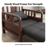 Extendable Single Sofa Bed Multi-Functional Pull-Expandable Single Bed Two-in-oneUse Space-Saving Design for Apartment Dwellers