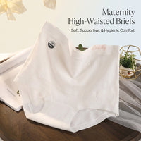 Postpartum Underwear with High Waist Elastic Waistband for C Section Recovery, Maternity Knickers for Plus Size Women
