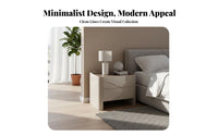 Rattan Drawer Side Table Nordic Design Nightstand with Woven Drawer Minimalist Aesthetic Space-Saving Size for Bedroom