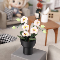 Lizola Miniature Clay Orchid Model for Dollhouse Pretend Play