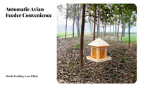 Automatic Dispensing Hanging Gazebo Feeder Weather Resistant Bird Feeding Station Weatherproof Seed Dispenser Easy to Fill for Nature Lovers, Gardeners, Homeowners, Outdoor, Outdoors, Yard, Patio