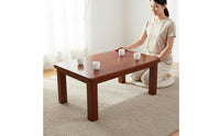 Sturdy Build Solid Wood Coffee Table Spacious Tabletop Modern Tea Table Hand-Finished Home Decor Piece Rustic Charm for Balcony, Small Apartment