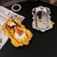 Decorative Tray Embossed Household Tableware European Design