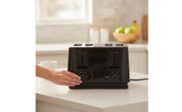 Electric Two-Slice Toaster Glossy Toaster with Wide Slots Compact Appliance Space-Saving for Students, Renters, Breakfast, Dorm Rooms, Apartments