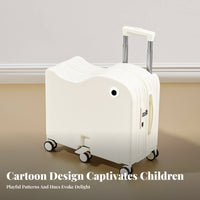 creatureShaped Rolling Luggage Spacious Interior Ride-on Suitcase Pull Strap