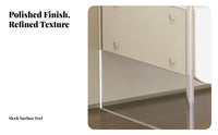 two-levelTier Transparent Cabinet Modern and aesthetic Bedside Table Rounded Corners
