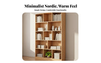 Freestanding Bookcase Large Capacity Freestanding Bookcase with Legs Sturdy Structure Multi-Compartment Bookshelf for Homeowners, Living Room, Bedroom