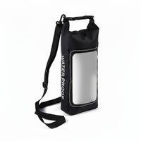 Sturdy PVC Material 2L Roll Waterproof Bag Touch Screen Friendly Waterproof Bag Phone Holder Adjustable Shoulder Strap Outdoor Gear Lightweight for Swimming, Beach