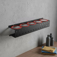 Wall Mount Spray Bottle Holder Space-Saving Design Spray Bottle Storage Rack Polishing Storage Shelf for Garage