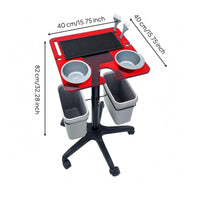 Salon Trolley Cart Cup Holders Rolling Salon Trolley Side Bins for Hair Stylists