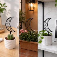 Moon-shaped Plant Support Trellis for Potted Plants, Garden Greenery, and Climbing Flowers - Balcony Decorative Stand
