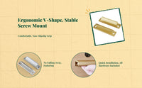 Aluminum Alloy Pull Handle, V-Shaped Sliding Glass Door Handle, sturdy, Easy to Install, Cabinet Drawer Handle, Silver