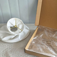 Wavy Fringe Fabric Lampshade for Table Lamp, Foldable, Handmade, US Style