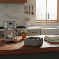 2-in-1 Knock Box Tamping Station Non-Slip Base Espresso Tamping Station
