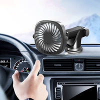 360° Rotation Rechargeable Dashboard Fan Brushless Engine USB Car Fan for Desktop, Kitchen
