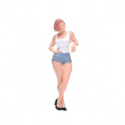1/64 Scale Hand-Painted Resin Figurine Detailed Face Standing Female Figurine Realistic Detail Model