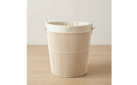 Woven Rope Basket Multipurpose Tall Rope Basket with Handles Lightweight Laundry Hamper for Washroom