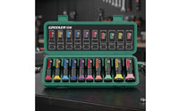 Impact Socket Set Color-Coded Socket Set with Case Tool Metric Organized for Mechanics, Auto Repair, Garage