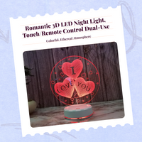 RGB dimmable night light, portable, rechargeable, ideal gift