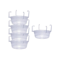 5 Pieces Hanging Plant Water Catcher Tray Lightweight Planter Saucer with Hooks