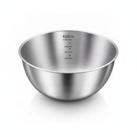 Mixing Bowl with Measurement Markings Rolled Rim Prep Bowls Metal