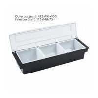 Divided Condiment Container with Lid 5 Compartment Food Tray Preservation