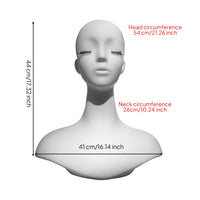 Mannequin Head with Shoulders Luxury Look Display Head with Shoulders Smooth Finish Jewelry Display Bust for Shop Window, Photo Photography