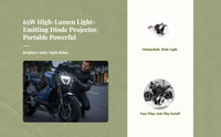 65W LED Motorcycle Headlight