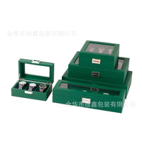 新品墨绿色皮革手表盒简约绒布手表收纳盒高档腕表展示礼品包装盒
