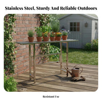 Single Tier Pedestal Stand Anti-Rust Flower Pot Holder Heightened Design Stable Base for Plant Lovers, Porch
