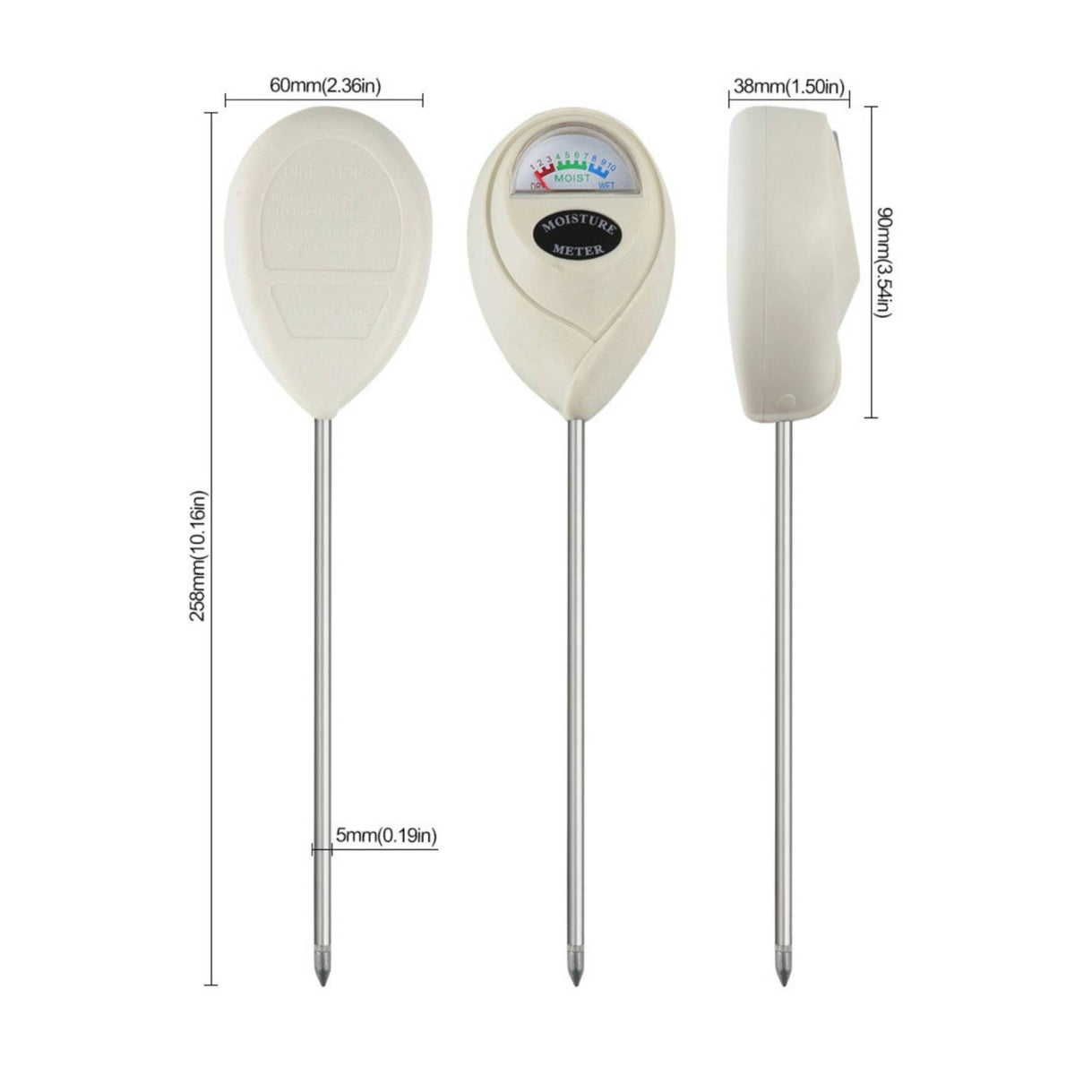Soil Moisture Meter Analog Soil Moisture Tester Gauge Easy to Use Manual for Gardeners, Garden, Greenhouse