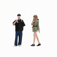 2 Pieces Resin Miniature Figures 1/64 Scale Resin Figurines Handmade