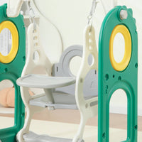 Slide and Swing Set Multi-Function Dinosaur Slide Indoor Outdoor Playground Playset for Young Children, Kids, Playroom, Backyard, Living Room