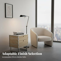 Bedside Vanity Table Modernist Design Nightstand Sturdy Construction for Apartment