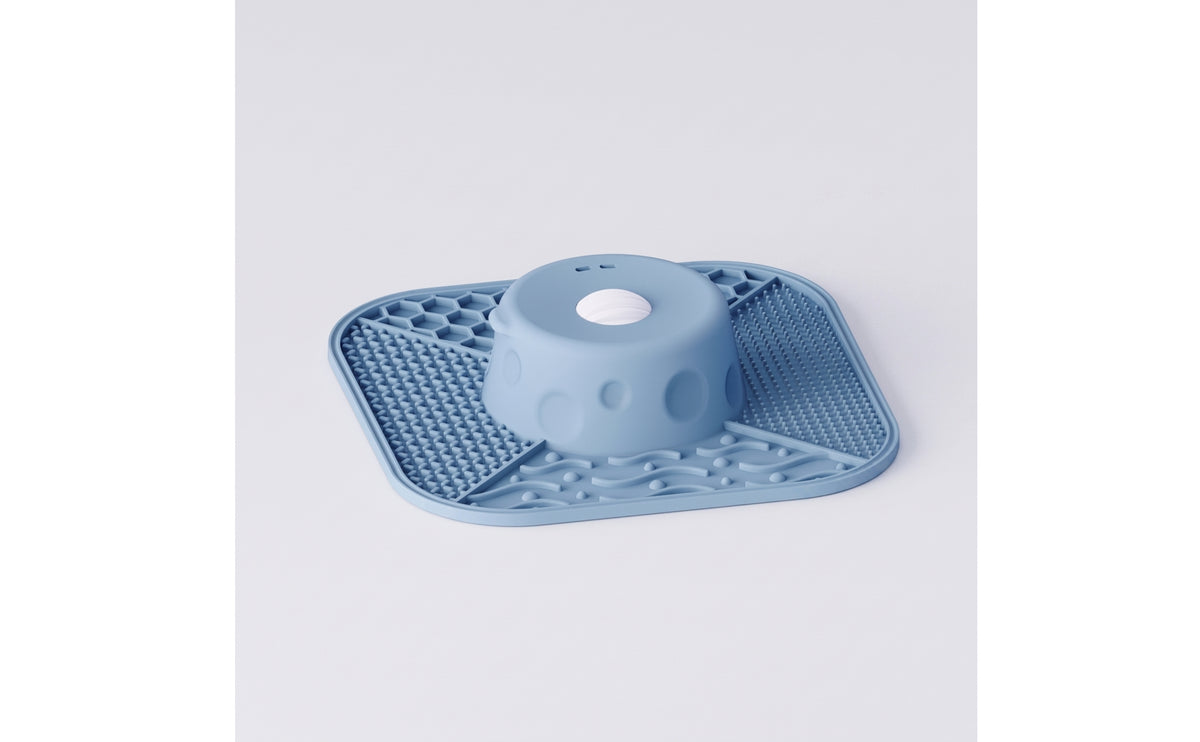 Lick Bowl with Suction Base Textured Slow Feeder Dog Bowl Easy-Wash for Dogs, Cats, Enrichment